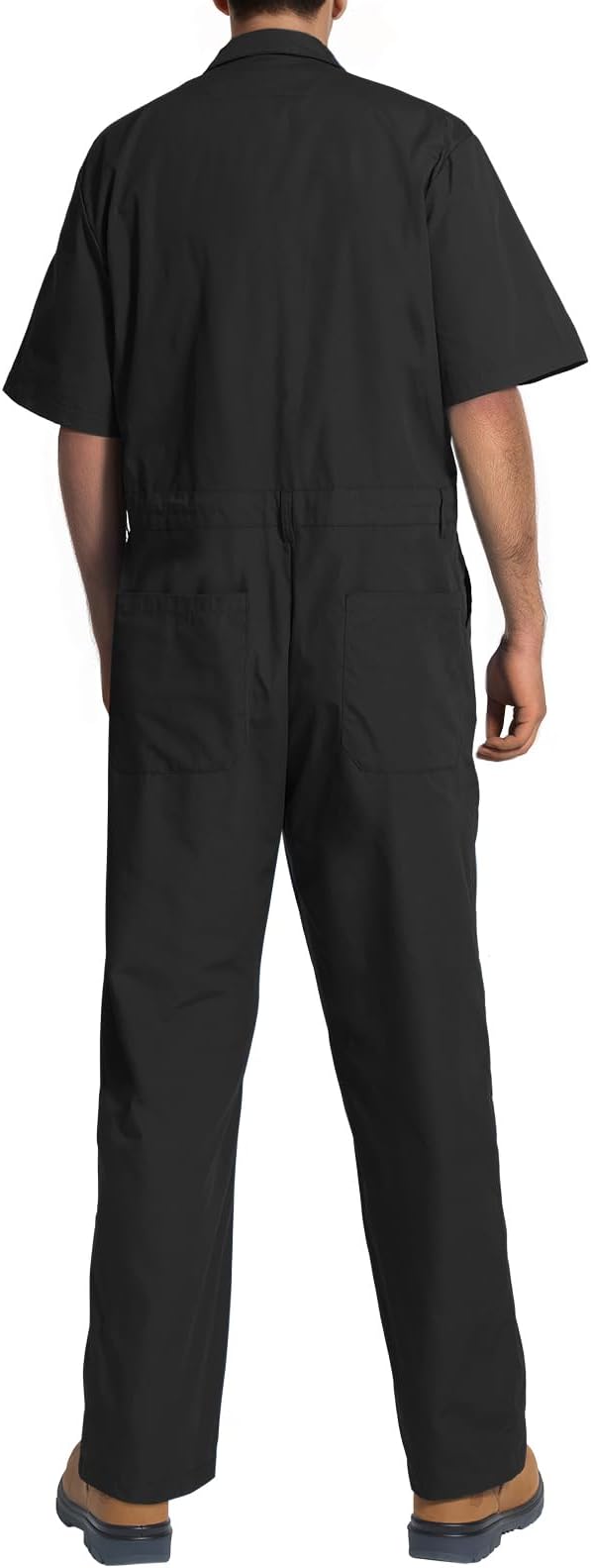 HISEA Coveralls for Men Short Sleeve, Mens Lightweight Mechanic Work Jumpsuit with Pockets, Stain & Wrinkle Resistant
