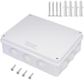 Zulkit Junction Box ABS Plastic Dustproof Waterproof IP65 Universal Electrical Boxes Project Enclosure White 10 x 7.9 x 3.1 inch (255 x 200 x 80mm)