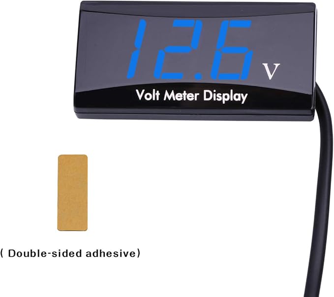 DC 12V Car Digital Voltmeter Gauge - AIMILAR LED Display Voltage Volt Meter for Car Motorcycle (Blue)