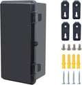 Junction Box, Hinged Black Cover IP67 Waterproof ABS Project Box with Mounting Plate Electrical Box Enclosure with Wall Bracket 10.6 x 5.1 x 4.3inch(270x130x110mm)