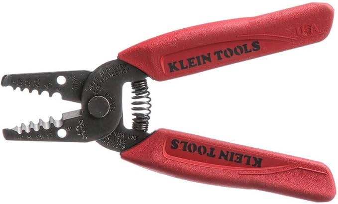 Klein Tools 11049 Wire Stripper/Cutter, Made in USA, Compact, Lightweight, Hardened Steel, Precision Ground, for Stranded Wires