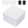 Junction Box, Zulkit Project Box with Reserved Holes IP55 Waterproof Dustproof Electrical Box ABS Plastic Project Enclosure White 3.4 x 3.4 x 2 Inch
