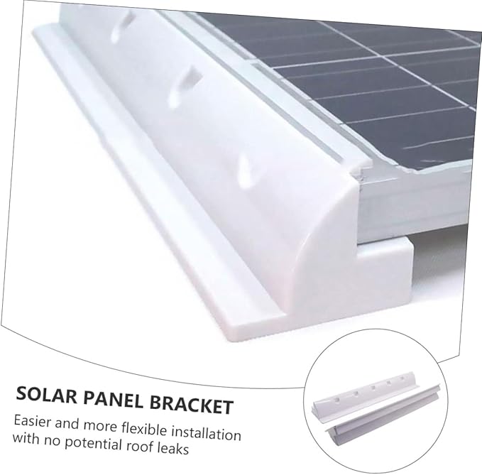 Homoyoyo 2pcs Solar Panel Mounts Abs Bracket for Roof Camping Van Waterproof Design