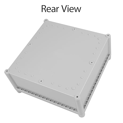 Junction Box，11"x 11"x 5.1" Outdoor Electrical Box with Mounting Plate, IP67 Dustproof Waterproof ABS Plastic Project Box, DIY Electrical Enclosure Gray (280x 280x 130 mm)