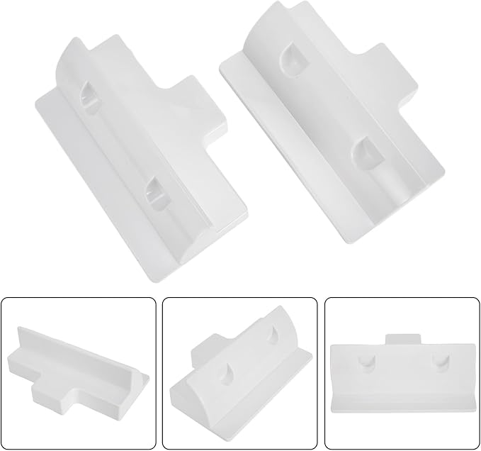 Adjustable Solar Panel Mounting Brackets for RV Caravan Boat with Wind Deflector, No Drill Solar Roof Mount Kit, Black White Angle Brackets（White.）