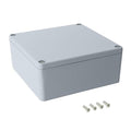 LeMotech Junction Box, Aluminum Alloy Metal Electrical Box, IP67 Waterproof Dustproof Project Box, Outdoor Universal Enclosure, Grey 6.3x6.3x2.7in (160x160x70mm)