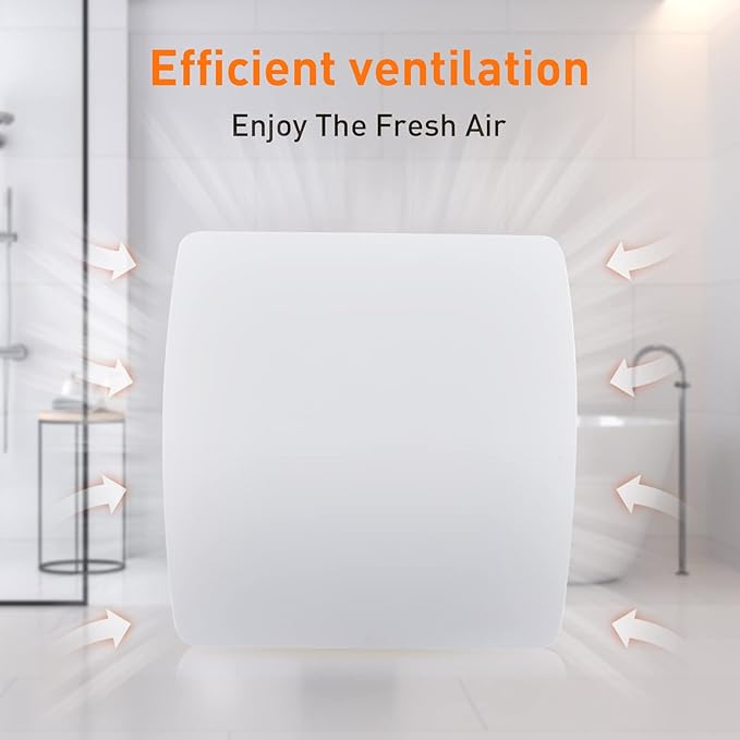 Bathroom Exhaust Fan for Wall and Super Quiet 4 In Window Exhaust Fan with O Ring White 80 CFM Bathroom Vent Fan