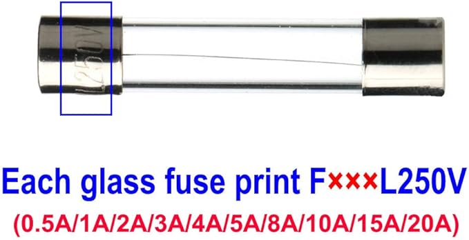 5pcs 5x20mm AGC Fuse Holder Inline Screw Type with 16 AWG Wire + 150pcs 5x20mm Fast-Blow Glass Fuses Quick Blow Car Glass Tube Fuses Assorted Kit