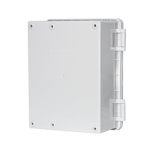 Junction Box Waterproof Electrical Box ABS Plastic Dustproof Waterproof Outdoor Universal Project Enclosure Gray Cover 8"x6.1"x3.9"