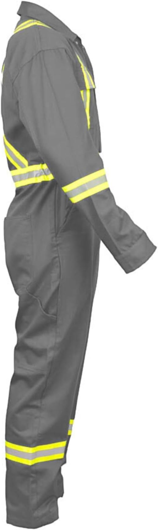 Just In Trend Safety Hi Vis Coverall with Leg Zipper – 100% Cotton, 7 oz