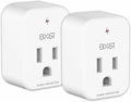 BXST Single Outlet Surge Protector, Refrigerator Surge Protector Wall Socket,Ground Protected Light Indicator for TV, Air Conditioner, Washing Machine and Home Appliances,15A 1800W, 2 Pack