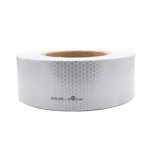 Solas Reflective Marine Tape Silver Waterproof Glass Bead Safety Warning Tape High Adhesive(2IN X 98FT) 5CM X 30M Universal Application for Cars, Trailers, Boats, Motorcycles