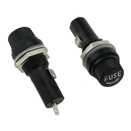 5PCS Electrical Panel Mounted 6X30mm Fuse Holder Glass Fuse Tube Protector