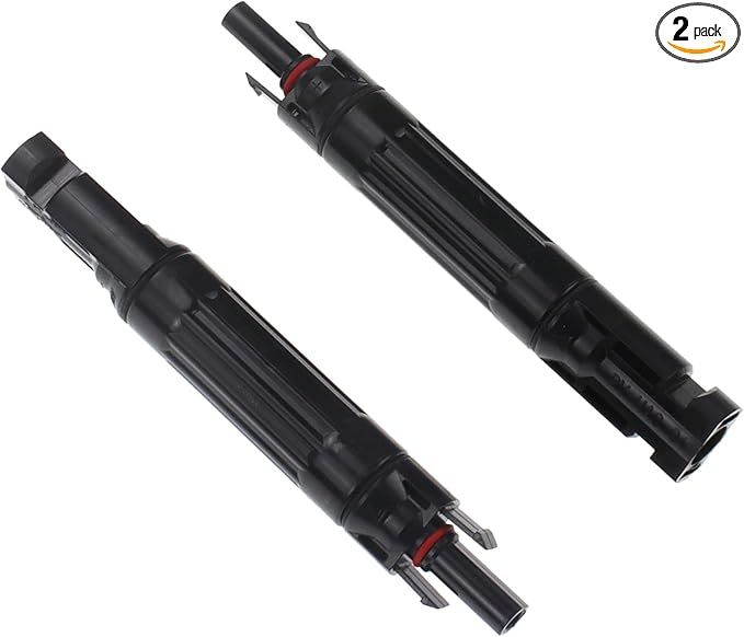 DC1000V 30A Solar Fuse Holder, Male and Female Connector in-Line Fuse Holder 30A for Solar Panel and Inverter 1 Pair