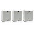 NineLeaf Junction Box, Waterproof Electrical Box IP66 Water Resistant Dustproof ABS Plastic Project Enclosure for Electronics, External Size 4.2 x 4.2 x 2.3 inch (107 x 107 x 58 mm),3PK