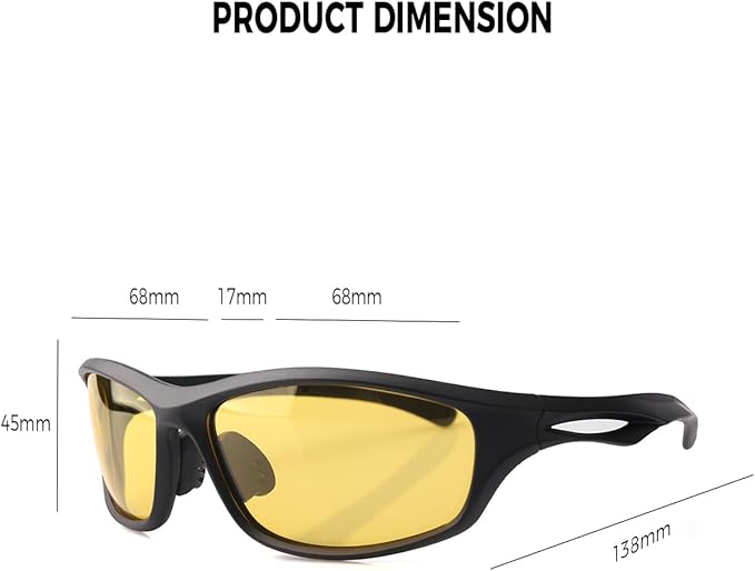 Night Driving Glasses for Men Women Anti Glare HD Polarized Night Vision Glasses for Driving