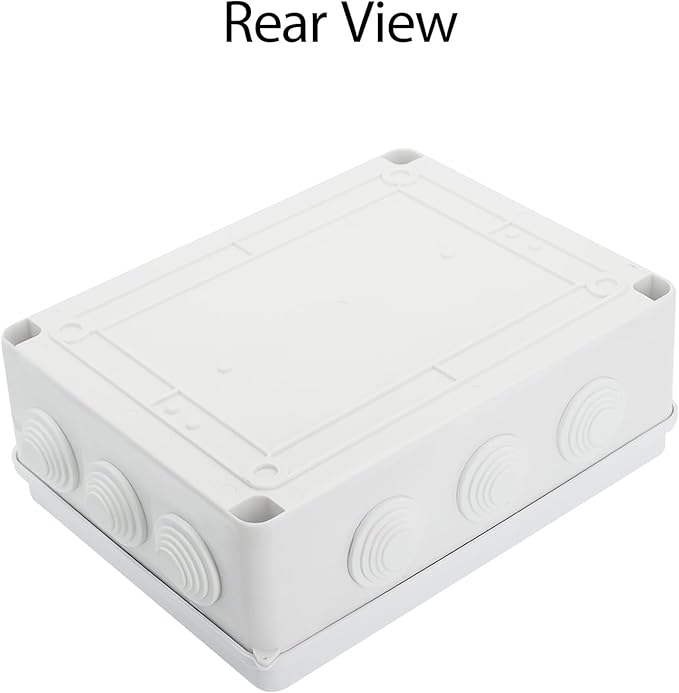 LeMotech Junction Box, ABS Plastic IP65 Waterproof and Dustproof, Universal Electrical Enclosure, Outdoor and Indoor Project Box, 10" x 7.9" x 4.7", White