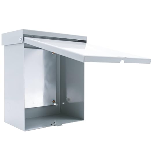 Steel Outdoor Electrical Junction Box, 16 X 12 X 6'' Outdoor Electrical Box Waterproof with Mounting Plate, Wall Mounted Lockable Electrical Junction Box for Indoor/Outdoor
