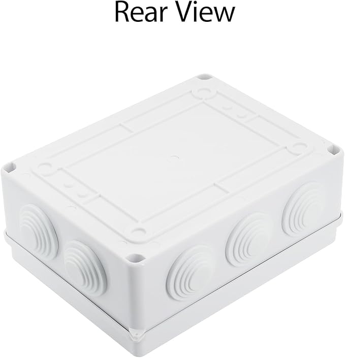 LeMotech ABS Plastic Dustproof Waterproof IP65 Junction Box Universal Electrical Project Enclosure White 7.8 x 6.1 x 3.1 inch (200 x 155 x 80 mm)