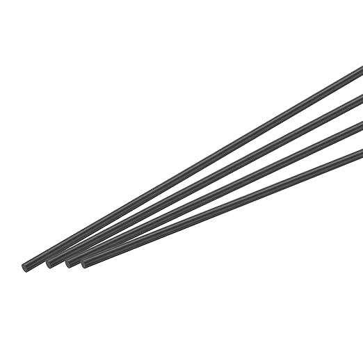 MECCANIXITY Carbon Fiber Rod Pole, 5.5mm x 300mm for RC Car Plane DIY Tool Wing Tube Quadcopter Arm, Pack of 4