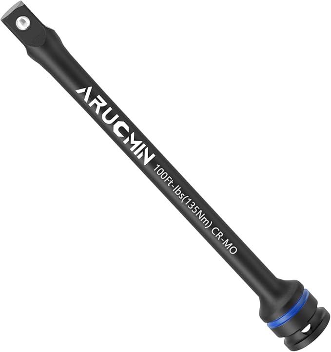 1/2" Drive 100 Ft-Lbs Torque Limiting Extension Bar, 8 Inch Color-Coded Lug Nut Torque Sticks