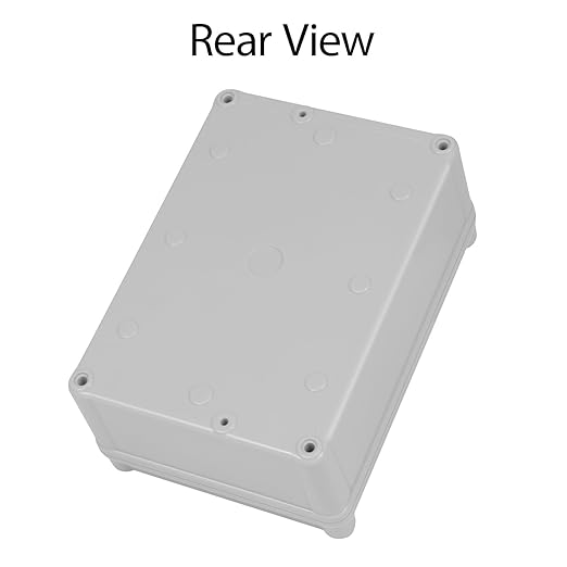 Junction Box，6.9"x 4.9"x 3" Outdoor Electrical Box with Mounting Plate, IP67 Dustproof Waterproof ABS Plastic Project Box, DIY Electrical Enclosure Gray (175x 125x 75 mm)