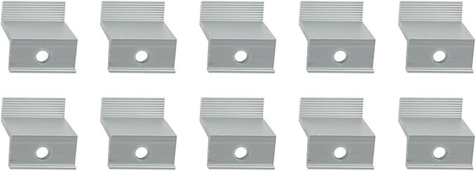 10 Pcs Adjustable Solar Panel Mount End Clamp, Solar Panel Attachment Mounting Bracket Roof Mount End Clips, Solar End Clamp Solar Panel Mounting Z Bracket Clamps(35mm)