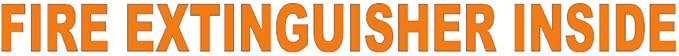 Fire Extinguisher Inside 1x12 Trucking Business Vinyl Decal Sticker Orange