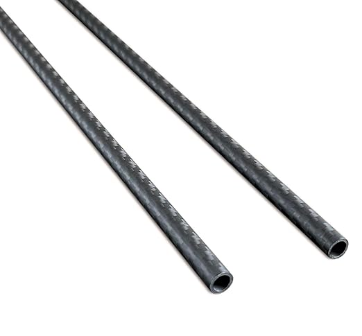 2pcs Carbon Fiber Tube 8x6x500MM 3K Roll Wrapped Twill Matte Finish