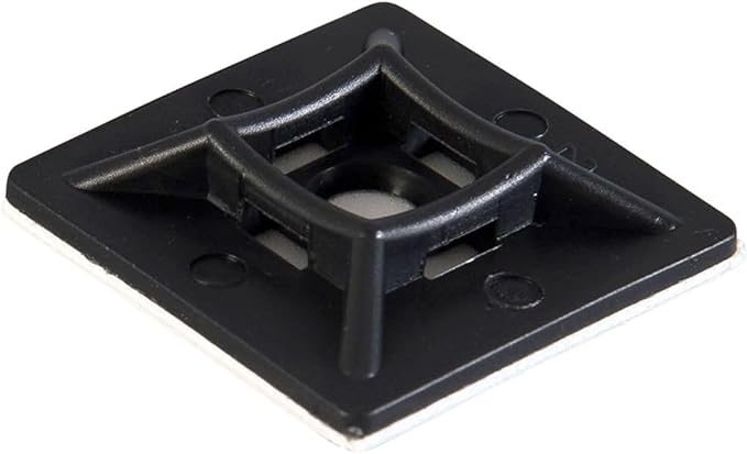 GTSE 9,000 Pack Black Zip Tie Mounts, 1" Adhesive Mounting Squares, Cable Tie Mount, Cable Clips Organizer Holders, Zip Tie Anchor for Wire Bundles, UV Resistant Tie Wrap Bases