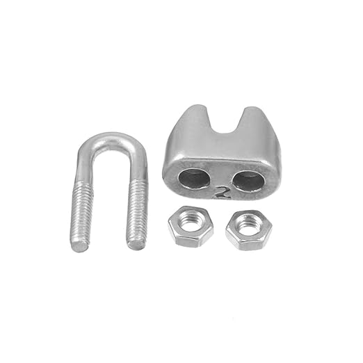 Luomorgo M2 1/16" Wire Rope Cable Clip Clamp 304 Stainless Steel Saddle Clamp Cable 12PCS