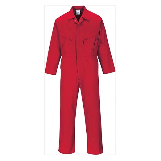 Portwest C813 Liverpool Zipper Coverall with Front Snap Closure and 2 Way Zipper, Black, SmallR