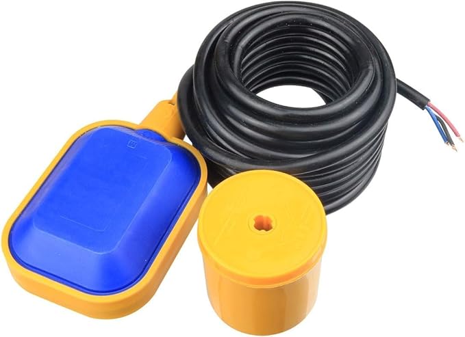 3M （9.8ft）Cable Float Switch Water Level Controller for Sump Pump, Water Tank