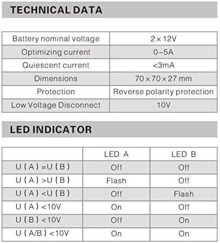 PowMr Battery Equalizer Voltage Balancer - for 24V Lead-Acid AGM Gel Flood Battery Battery Extend Battery Life 1 Year and More HA01Golf Cart Battery Equalizer Battery in Series Battery Balancer