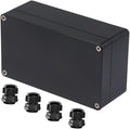 Project Box ABS Black Electrical Boxes IP65 Outdoor Waterproof Box Electronic Junction Box Power Enclosure with Cable Glands for DIY Project 6.22 x 3.54 x 2.36 inch (158x90x60mm)