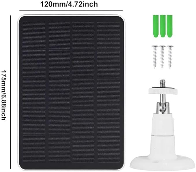Solar Panel for Bird Feeder Camera, 3W Continuously Power Supply for Your Bird Feeder Camera, Type-C Plug