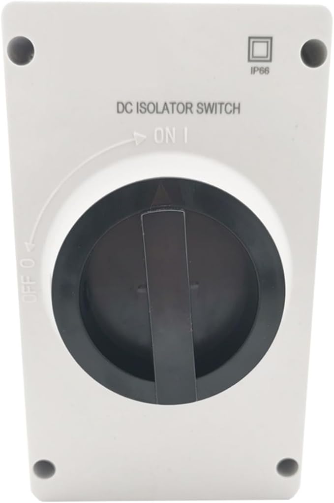 IP66 Outdoor 1500V 32A 63A 80A 100A 4P Solar PV DC Isolator disconnector Switch (Size : 4P, Color : 100A_1000V)