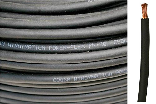 WindyNation 8 Gauge 8 AWG 100 Feet Black + 100 Feet Red (200 Feet Total) Welding Battery Pure Copper Flexible Cable Wire - Car, Inverter, RV, Solar