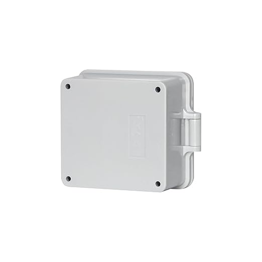 Outdoor Electrical Junction Box ABS Waterproof Junction Box IP66, Weatherproof Enclosure with Terminal Block for Solar/CCTV/Garden UseGray Cover 5.3"x3.4"x2.7"