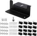 Solar Panel Mounting Brackets Z Bracket, with Nuts and Bolts,Suitable for 50W to 150W Solar Panels on RV,Boats,Motorhome, Cabins, Sheds, Garages,Off Grid,Black,4 Units (16PCS)
