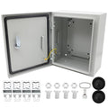 Metal Junction Box - Waterproof & Dustproof Electrical Junction Box,12 * 10 * 6 Inch Waterproof Metal Lock Box for Indoor & Outdoor Electrical Enclosure(300 * 250 * 150mm)