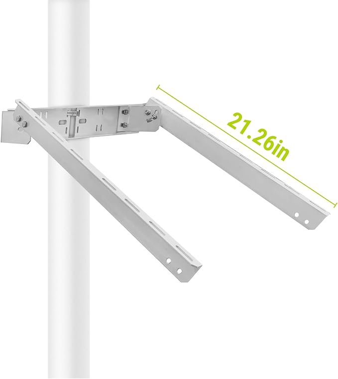 Newpowa Universal Solar Panel Heavy Duty Double Arm Pole Wall Mount for 40W-100W Slim Single Module at an tilt Angle from 0-90°