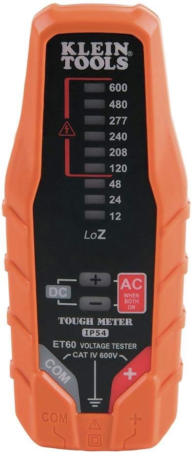 Klein Tools ET60 Voltage Tester, Tests AC / DC and Low Voltage, No Batteries Needed
