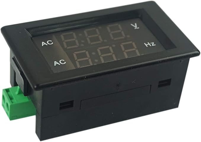 Digital AC Voltage Frequency Meter, AC 80-500V Voltmeter 45-65Hz Frequency Counter, LED Display Voltage Gauge, Mini Volt Hz Monitor Tester, High Voltage Panel Indicator -for Generator, RV