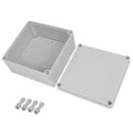 Junction Box，6.9"x 6.9"x 3.9" Outdoor Electrical Box with Mounting Plate, IP67 Dustproof Waterproof ABS Plastic Project Box, DIY Electrical Enclosure Gray (175x 175x 100 mm)