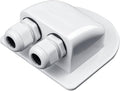 Solar Cable Entry Gland, Waterproof Solar Double Cable Connector Cover Solar Photovoltaic Plastic Bracket Curved ABS Dual Cable Entry Housing for Solar Panels of RV, Caravan Boat