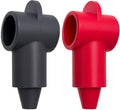 MGI SpeedWare 3/4" Diameter Boot Covers for Battery Power Junction Blocks, Fits 3/8" Stud and Nut, Made in the USA, Red + Black Pair (8-2ga)