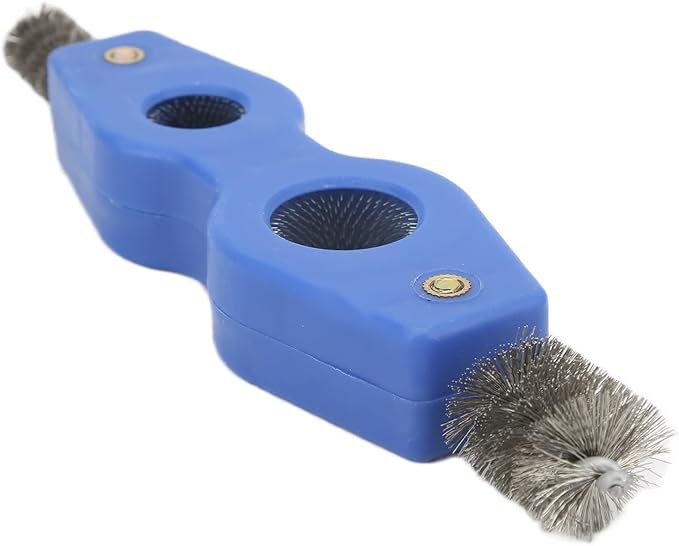 Copper Pipe Cleaner, 4 in 1 Battery Terminal Brush, Stable Steel Battery Terminal Cleaner, Suitable for Auto Battery Post Cleaner, Length 7.5in, Easy to Use
