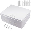 Zulkit Junction Box ABS Plastic Dustproof Waterproof IP65 Universal Electrical Boxes Project Enclosure White 11.8 x 9.8 x 4.7 inch (300mmx250mmx120mm)