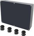 Project Box ABS Black Electrical Boxes IP65 Outdoor Waterproof Box Electronic Junction Box Power Enclosure with Cable Glands for DIY Project 11.42x8.27x2.48 inch (290 x 210 x63 mm)